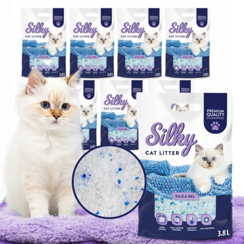  Lettiera per gatti in silicone senza polvere SILKY 3,8l