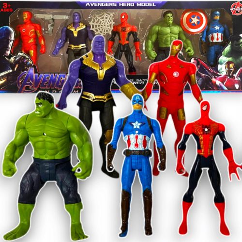 SET FIGURE AVENGERS TANOS SPIDERMAN HULK IRON