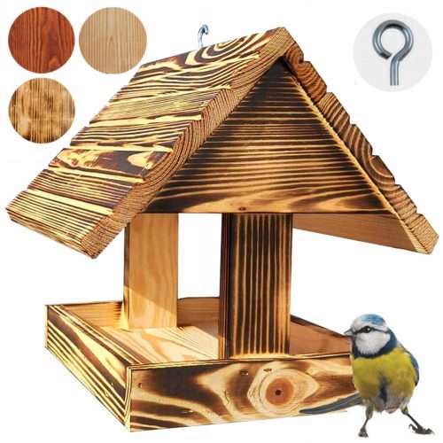 CASA MANGIATORE PER UCCELLI in legno cotto Wood4