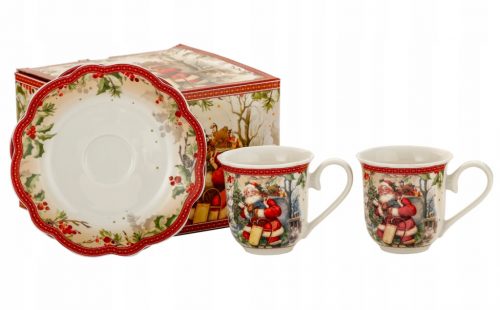  Set 2+2 bicchieri natalizi da 90 ml Babbo Natale