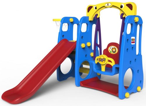 Altalena 3 in 1, scivolo, basket, parco giochi