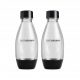  X2 BOTTIGLIE D'ACQUA SODASTREAM FUSE 0,5 L - NERE CONFEZIONE DA DUE