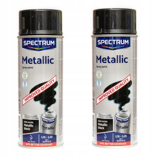 2x VERNICE SPRAY ACRILICA LUCIDA NERA METALLICA 400ml