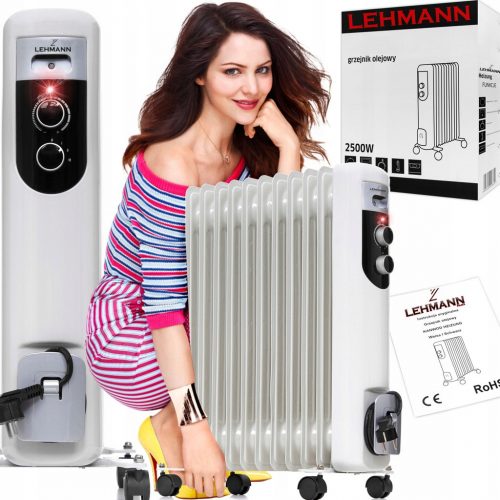  Radiatore olio Lehmann 2500 W, nero