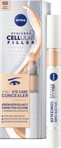  NIVEA Hyaluron Cellular Filler 3in1 Crema che corregge le occhiaie sotto gli occhi, colore chiaro, 4 ml