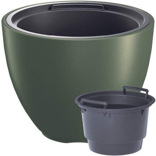 Vaso da giardino - DTU24 vaso da fiori 57 cm x 57 x 43,5 cm diametro 57 cm plastica tonalità di verde