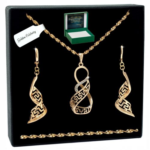  SET DI GIOIELLI DA DONNA IN ORO GHK 1657D IN ACCIAIO CHIRURGICO PER REGALO