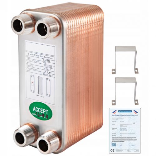  Scambiatore di calore a piastre 1240MN 40 piastre 3/4"MNPT