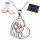  Collana in Argento 925 Ragazza Donna con Cavallo Zirconi Cavallo Cavallo Cuore