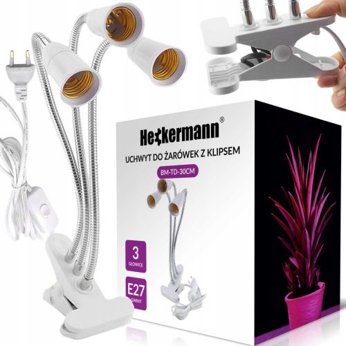 Lampada per la coltivazione delle piante - Lampadina Heckermann GROW per piante in crescita 100 W + ADESIVO NON LANCIARE