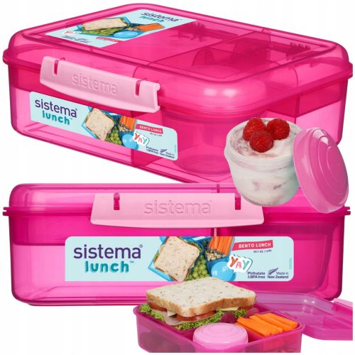  Sistema 41690 Lunch box Bento 1650 ml rosa