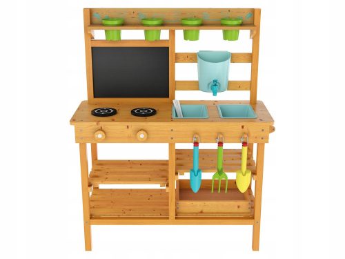 PLAYTIVE Cucina da giardino in legno 77x95x32 cm