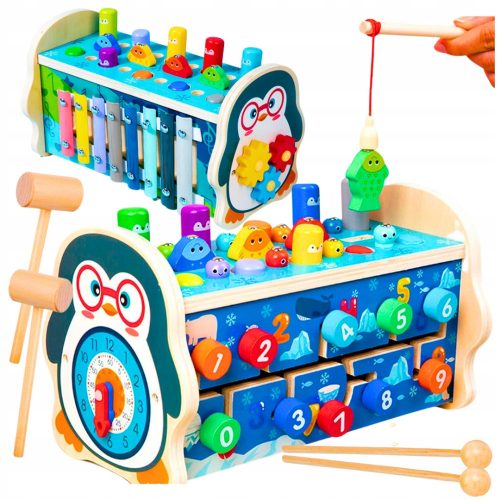  PENGUIN 7in1 CUMPER PESCA PUNCHER EDUCATIVO MONTESSORI SORTER