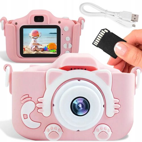  Macchina fotografica per bambini Mobes REGALO PER UN BAMBINO GIOCHI GIOCATTOLO 5 Mpx sfumature di rosa