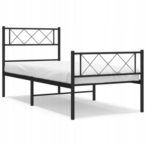  Letto in metallo VidaXL 372286 80x200 nero