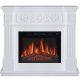 Caminetto elettrico a pavimento ArtiFlame con funzione riscaldamento, bianco, 1800 W, 106,6 x 92,5 x 37 cm