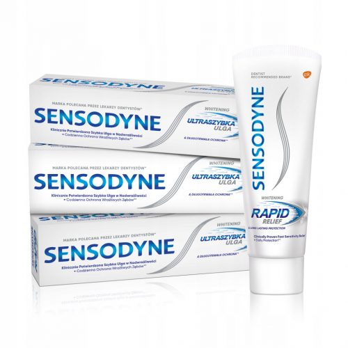  Sensodyne Pasta Sbiancante Rapida per denti sensibili 75ml x3