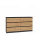  Cassettiera TopEshop Malwa 138 x 40 x 75 cm antracite opaco