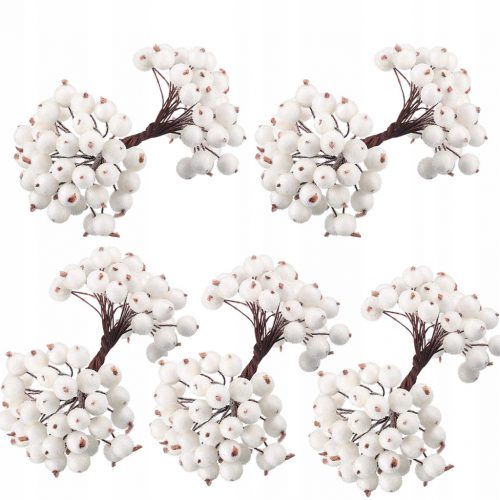  BUNDLE 100pz.SCOPO ARTIFICIALE FROST WHITE SFERE PER DECORAZIONI ALBERO DI NATALE