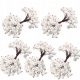  BUNDLE 100pz.SCOPO ARTIFICIALE FROST WHITE SFERE PER DECORAZIONI ALBERO DI NATALE