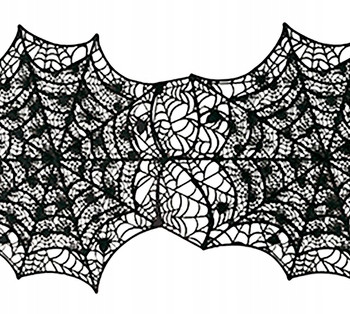  Tovaglia ragnatela, runner da tavolo traforato, Halloween, 34x136 cm