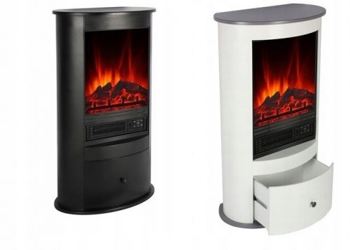 Caminetto a pavimento con funzione riscaldamento El Fuego bianco 1800 W 60 x 100 x 33 cm