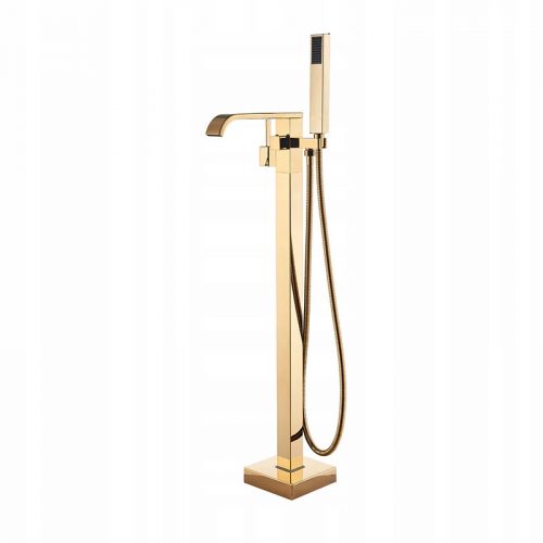 Rubinetto per vasca da bagno free standing Qvadro Gold