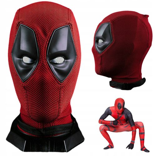  COSTUME COSPLAY MASCHERA DEADPOOL LAVORATO A MAGLIA