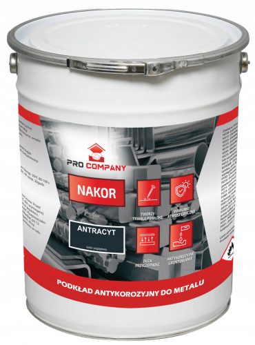 NAKOR Primer professionale anticorrosivo a rapida essiccazione 10l ANTRACITE 7016