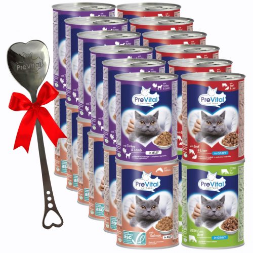  ALIMENTO UMIDO PER GATTI MIX GUSTI LATTINA 415G X 24 PZ PREVITAL VITA. AE D3