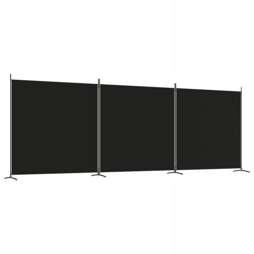 TENDA SCHERMO DECORATIVA DA PARETE 3 PANNELLI 525x180 cm NERO