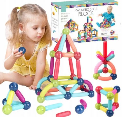  BLOCCHI MAGNETICI EDUCATIVI BASTONCINI MAGNETICI GRANDI SET XXL