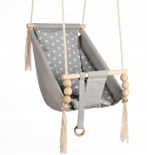 Altalena Kidaboo 3 in 1, motivo geometrico, grigio