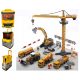  SET VALIGIA GRANDE VEICOLI DA COSTRUZIONE ESCAVATORE GRU CAMION FIGURINE