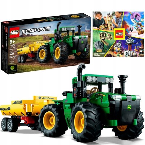  LEGO Technic Trattore John Deere 9620R 4WD 42136 + CATALOGO LEGO 2024 NUOVO