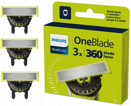  Lametta per rasoio a doppio taglio Philips Norelco OneBlade, 3 pz.