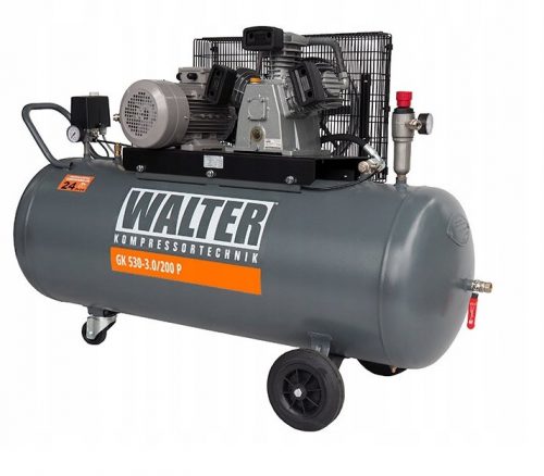 Compressore olio Walter GK530/200 200 l 10 bar + Olio compressore Walter WKTT 1 l