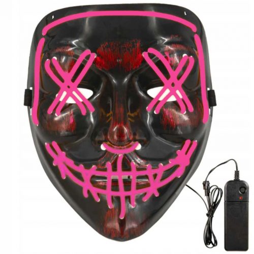  PartyPal PP133972-1 maschera per il viso in plastica zombie arancione e rossa