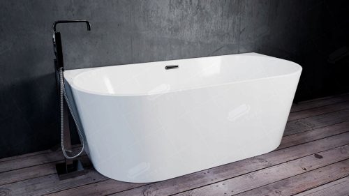 Vasca da bagno centro stanza in acrilico Waltpool JS789 scarico centrale 170 x 80 cm