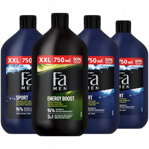  Gel doccia per uomo FA MEN MIX 4x 750ml