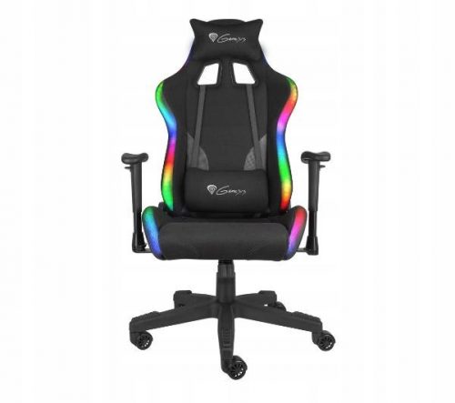 Sedia da gaming Genesis Trit 600 RGB, tessuto nero