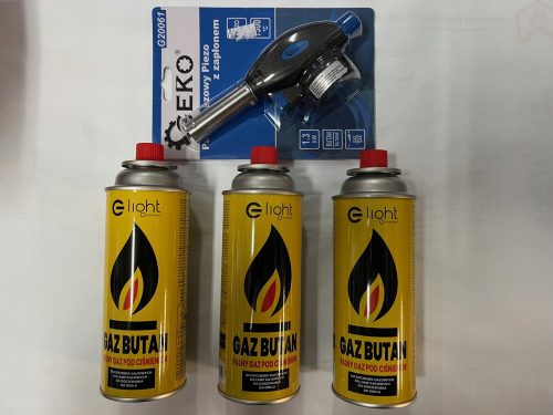 Bruciatore a gas, accenditore Piezzo + 4 gas