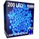  Luci albero di Natale LUCI ESTERNO 200 LED FREDDO esterno 15 mt 101 - 200 luci