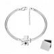  BRACCIALE PANDO LUCKY CLOVER, ARGENTO 925, CATENA SPESSA