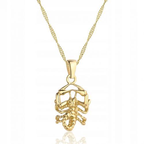  Collana con segno zodiacale Scorpione, argento placcato oro per Scorpione