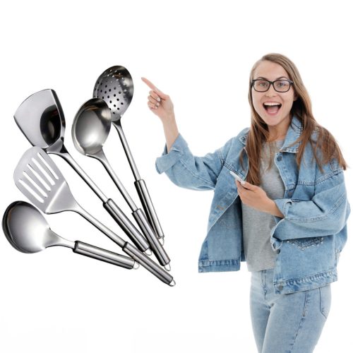 SET UTENSILI DA CUCINA IN METALLO, ACCESSORI