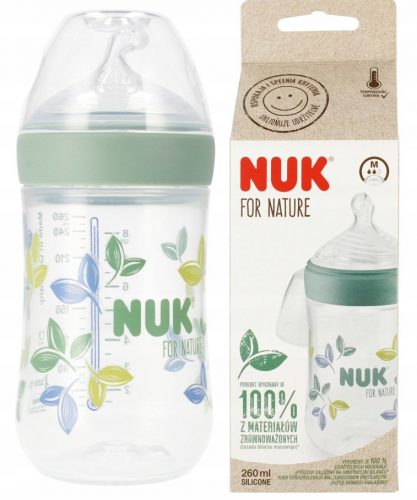  Bottiglia Nuk Nature Sense 741757 bianco 260ml 6-18m