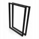  Gambe per tavolo, struttura quadrata – 2 pz. 72x50 LUCE Nero