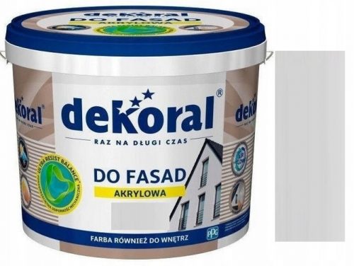  Pittura acrilica per facciate e muri Dekoral 5 l Bianco neve opaco