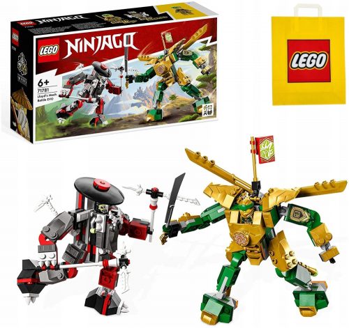  LEGO Ninjago Lloyd's Scontro con Mech EVO 71781 + Sacchetto di carta LEGO 001-2021-2022-2023-2024